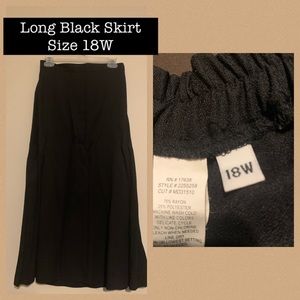 Black Long Skirt Size 18W